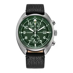 CITIZEN - Reloj Hombre Avion. Reloj Cuero Negro CA7041-07X