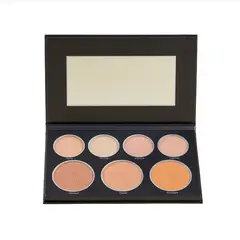 ATENEA - Paleta de contornos e iluminadores glam black x7 tonos Makeup expert Ps0257, cajita blanca 28 g
