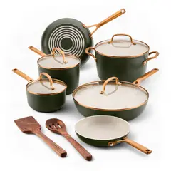 KITCHENAID - Juegos de ollas de cerámica Anodizado duro 12 piezas