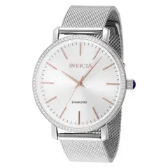 INVICTA - Reloj Mujer Elite Diamond . Reloj Acero inoxidable Plateado