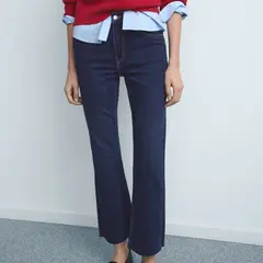 MANGO - Jean Flare Mujer Tiro medio
