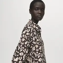 MANGO - Camisa Mujer Animal print Manga larga
