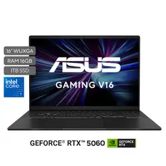 ASUS - Portátil Gamer V16 |Intel Core 7 | DDR5 16GB| 1 TB SSD de almacenamiento | Windows 11 |16 Pulgadas | V3607VM-RP007W | Computador portátil