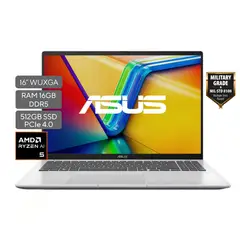 ASUS - Portátil Vivobook 16 |AMD Ryzen AI 5 | DDR5 16GB| 512 GB SSD de almacenamiento | Windows 11 |16 Pulgadas |M1607KA-MB150W | Computador portátil