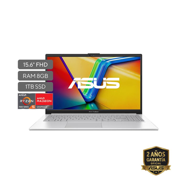 Portátil Vivobook Go 15 | Ryzen 5 | LPDDR5 8GB| 1TB SSD de almacenamiento | Windows 11 |15.6 Pulgadas |E1504FA-BQ2600W | Computador portátil