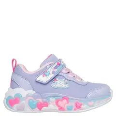 SKECHERS - Tenis con luces Eternal Heart Lights Niña con Velcro