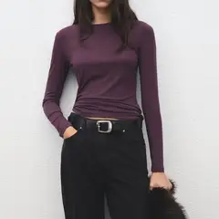 MANGO - Camiseta Mujer Manga larga