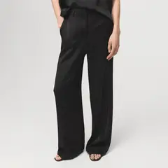 MANGO - Pantalón Recto Mujer Tiro medio