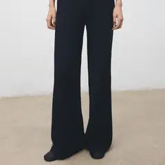 MANGO - Pantalón Recto Mujer Tiro medio
