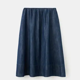 MANGO - Falda Midi Mujer de Algodón