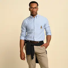 POLO RALPH LAUREN - Camisa Hombre con Estampado Manga larga de Algodón