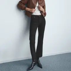 MANGO - Jean Flare Mujer Tiro medio