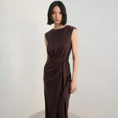 MANGO - Vestido Mujer Medio Casual de Lino