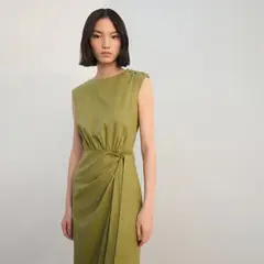 MANGO - Vestido Mujer Medio Casual de Lino