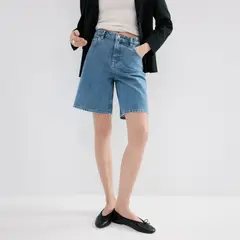 MANGO - Bermuda Mujer Tiro alto