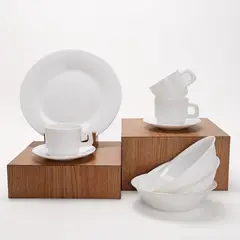 AVIVA HOME - Juegos de vajilla 4 Puestos Clarity 16Pzs Vitroceramica