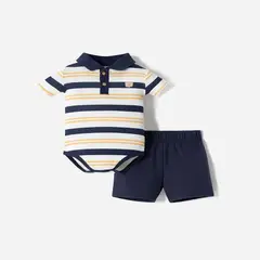 BABY FRESH - Conjunto Body manga corta + short para Bebé niño de Algodón