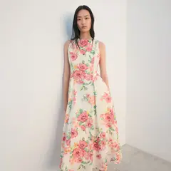 MANGO - Vestido Mujer Medio Casual con Flores