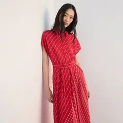 MANGO - Vestido Mujer Medio Casual de Rayas