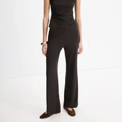 MANGO - Pantalón Recto Mujer Tiro medio