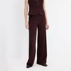MANGO - Pantalón Recto Mujer Tiro bajo