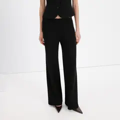 MANGO - Pantalón Recto Mujer Tiro bajo