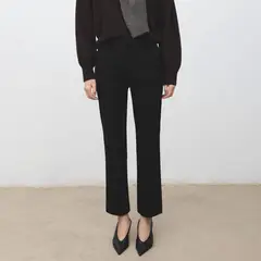 MANGO - Pantalón Crop Mujer Tiro medio