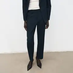 MANGO - Pantalón Recto Mujer Tiro alto