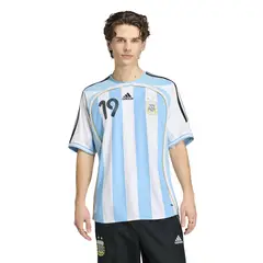 ADIDAS - Camiseta de Futbol Retro Selección Argentina 2006 Local Hombre #19 Messi