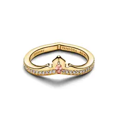 PANDORA - Anillo princesa aurora disney Recubrimiento en Oro 14K