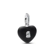 PANDORA - Charm CANDADO CORAZÓN NEGRO MATE