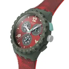 SWATCH - Reloj Unisex Crimson Foliage. Relojes Silicona Rojo SUSG410