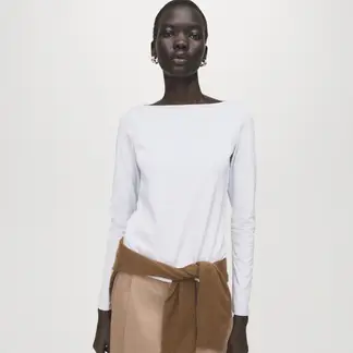 MANGO - Camiseta Mujer Manga larga