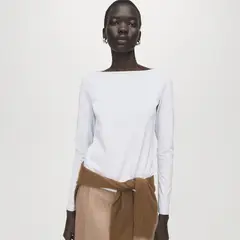 MANGO - Camiseta Mujer Manga larga