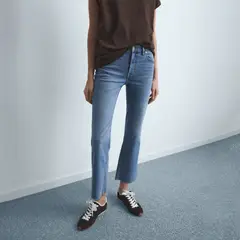 MANGO - Jean Flare Mujer Tiro medio