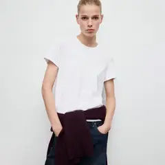 MANGO - Camiseta Mujer Manga corta