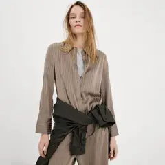 MANGO - Camisa Mujer de Rayas Manga larga