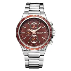 CURREN - Reloj Hombre KREA841928 . Reloj Acero Inoxidable Plateado
