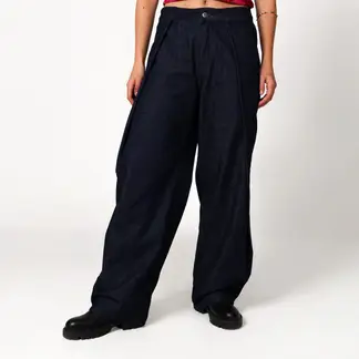 ARIA VEGA X FALABELLA - Jean Balloon Mujer Tiro medio