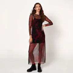ARIA VEGA X FALABELLA - Vestido Mujer Medio Casual Con transparencia