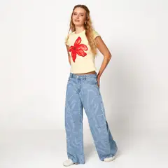 ARIA VEGA X FALABELLA - Jean Balloon Mujer Tiro bajo