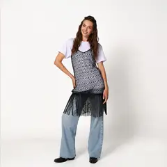 ARIA VEGA X FALABELLA - Vestido Mujer Corto Casual con Flecos