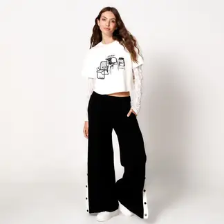 ARIA VEGA X FALABELLA - Pantalón Oversize Mujer Tiro medio