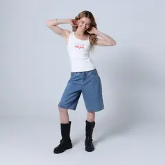 SYBILLA - Top Mujer con Bordado Manga corta de Algodón