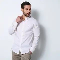 TOMMY HILFIGER - Camisa Hombre Manga larga Slim fit de Algodón