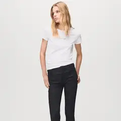 MANGO - Camiseta Mujer con Logo Manga corta