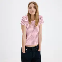 MANGO - Camiseta Mujer con Logo Manga corta