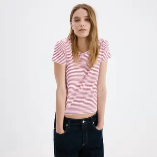 MANGO - Camiseta Mujer con Logo Manga corta