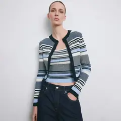 MANGO - Cardigan Mujer de Rayas
