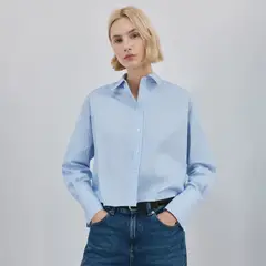 MANGO - Camisa Mujer de Rayas Manga larga